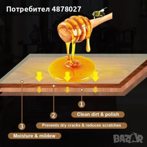 Вакса от пчелен восък за дърво/ Този пчелен восък може да проникне в дълбочина и да осигури защитно , снимка 8 - За пчели - 55579172