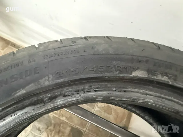 2бр летни гуми 215/45/17 DUNLOP L06291 , снимка 5 - Гуми и джанти - 55403358