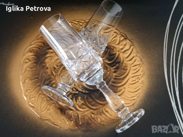 Нови,кристални чаши , снимка 3 - Антикварни и старинни предмети - 55014825