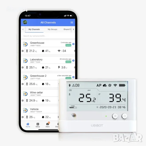 UbiBot WS1 Pro -мониторинг на околната среда, снимка 2 - Друга електроника - 55281781
