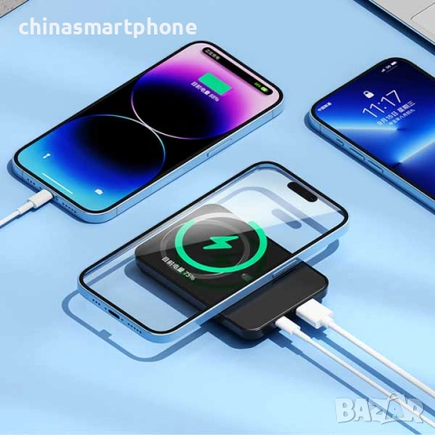 Power Bank 10000mAh 22.5W – магнитна външна батерия, 4 цвята, снимка 14 - Външни батерии - 55237204