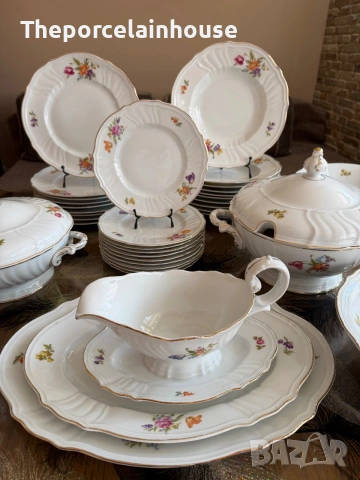 ✨ Изящен немски порцеланов сервиз ROSENTHAL PARZIVAL Germany – 37 части 🌿, снимка 6 - Сервизи - 55002703