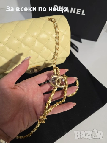 Chanel Flap Bag Gold logo Дамска Чанта От Естествена Телешка Кожа Код Brand Luxury Fashion26, снимка 5 - Чанти - 54960893
