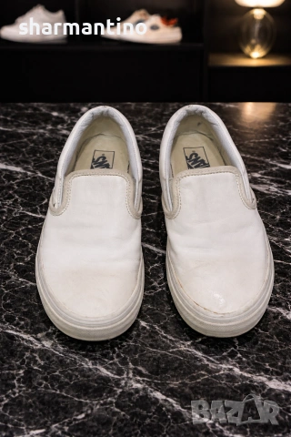 Vans Slip On White Leather N 38 Limited, снимка 2 - Кецове - 54205456