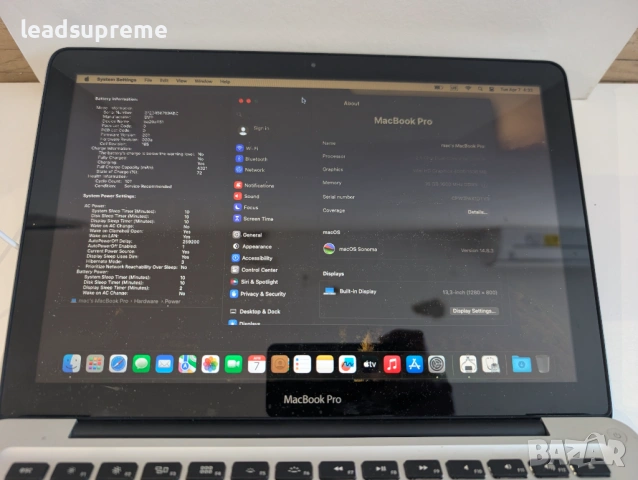 MacBook Pro 13 2012  16gb 512ssd i5 battery 100c Normal , снимка 5 - Лаптопи за работа - 54122616