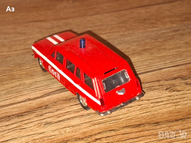 Руски соц модел на метална Лада ВАЗ 2102 пожарна 1:43 Сделано в СССР USSR, снимка 4 - Колекции - 55150519