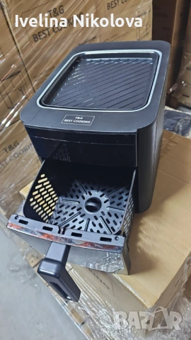 Air Fryer 32852A  Две в 1/  4.3L + top grill - 1500W (NEW)., снимка 7 - Фритюрници - 54696273