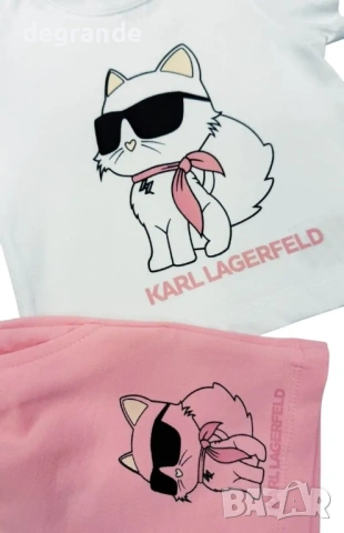 🍬Комплект за бебе Karl Lagerfeld с къси панталонки🧸, снимка 2 - Комплекти за бебе - 54813499