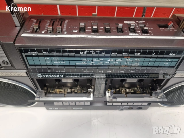 Радио касетофон HITACHI TRK-W55E, снимка 4 - Радиокасетофони, транзистори - 54365014