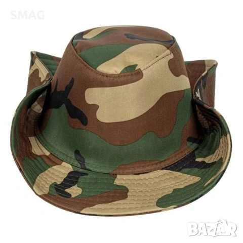 Мъжка bucket шапка камуфлаж зелена широка периферия_1211520, снимка 4 - Шапки - 54922909
