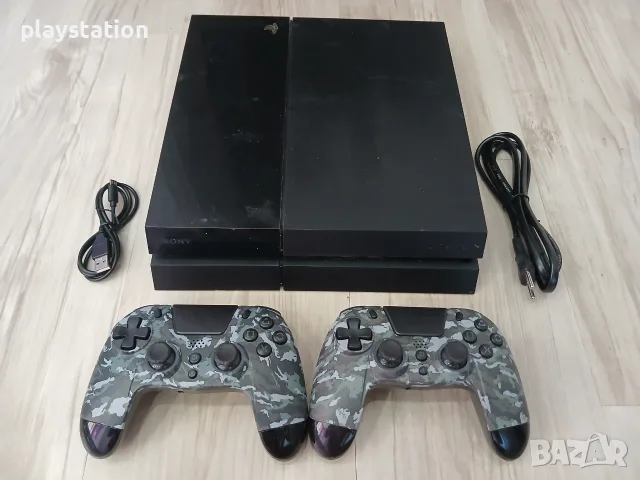 PlayStation 4 500GB / След Профилактика / 2 Камуфлажни Джойстика и игри, снимка 2 - PlayStation конзоли - 55624752