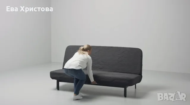 диван IKEA Клик-Клак + ПОДАРЪК калъф, снимка 9 - Дивани и мека мебел - 55398170