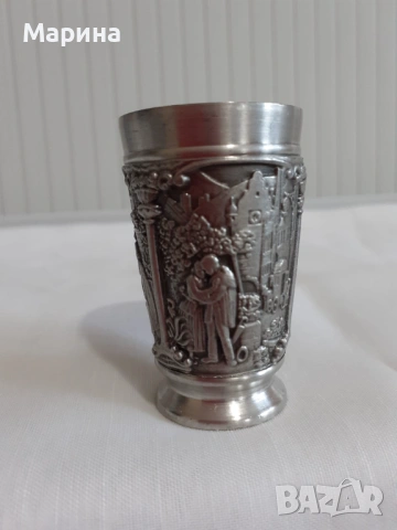 Комплект за ракия от калай Antik*Vintage #71, снимка 6 - Антикварни и старинни предмети - 54523732