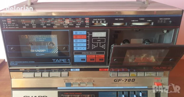 Радиокасетофон Sharp GF-780, снимка 8 - Радиокасетофони, транзистори - 55479436