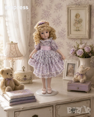 Порцеланова кукла Dianna Effner Lavender , снимка 2 - Колекции - 54385443