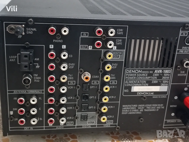 🔧 Denon AVR-1803 – Неработещ 🔧, снимка 8 - Ресийвъри, усилватели, смесителни пултове - 55211854
