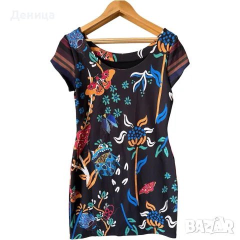 Ефектна цветна рокля Desigual (размер  L)