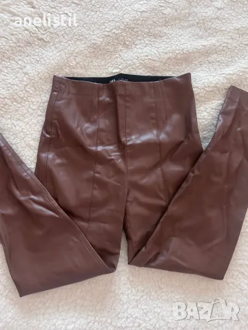 Нов дамски кожен панталон ZARA – размер L