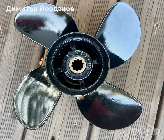 Нов винт (пропелер) Mercury Spitfire 4-лопатен 9.3х11, 10 шлици (25-30 HP)