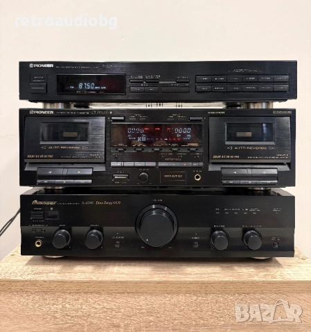 🔊Ретро аудио система сет PIONEER - усилвател, двукасетъчен дек и тунер🔊, снимка 2 - Аудиосистеми - 54808917