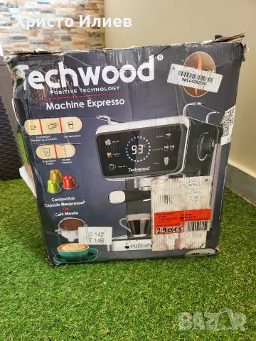 Кафемашина за еспресо с ръкохватка Techwood за мляно кафе и капсули с тъч, снимка 14 - Кафемашини - 55689143