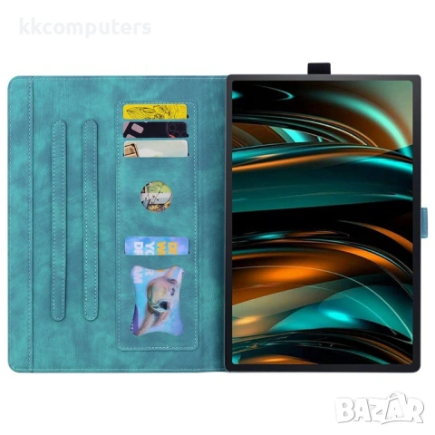 Xiaomi Redmi Pad 2 SE/Pad 2 9.7" калъф – PU кожа, цветя/котка, слотове, подставка, протектор, 4 цвят, снимка 7 - Калъфи, кейсове - 54627343