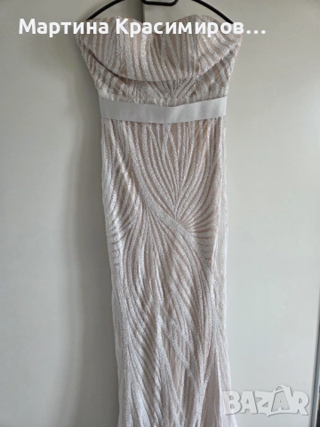 Прекрасна дълга рокля с пайети 