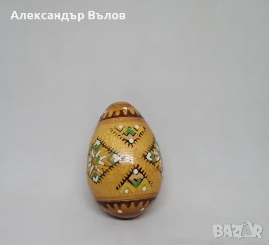 Старо Дървено Яйце Украса Великден Пасха Българско Православно Традиционно, снимка 2 - Декорация за дома - 55543662