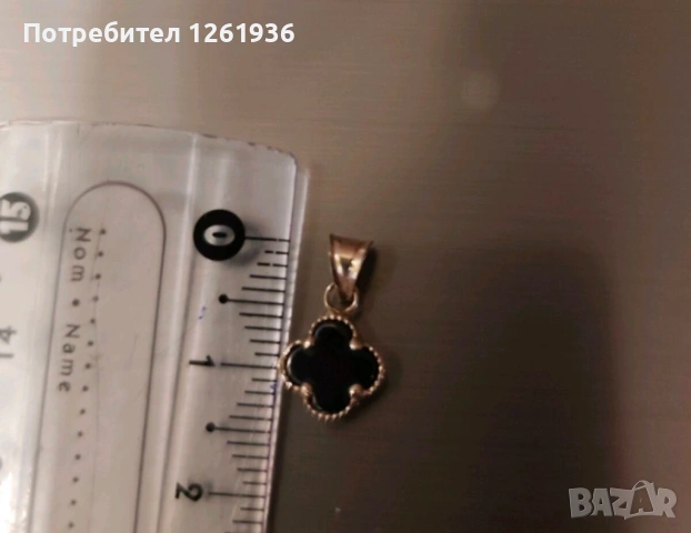 Златен медальон Black Clover , снимка 2 - Колиета, медальони, синджири - 54189969