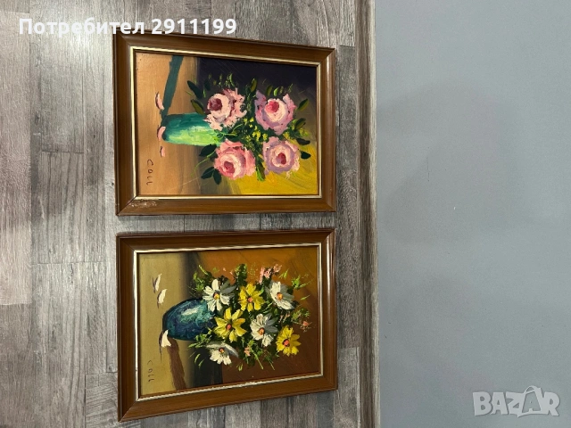 Картина с маслени бои, комплект от две, снимка 9 - Картини - 54249965