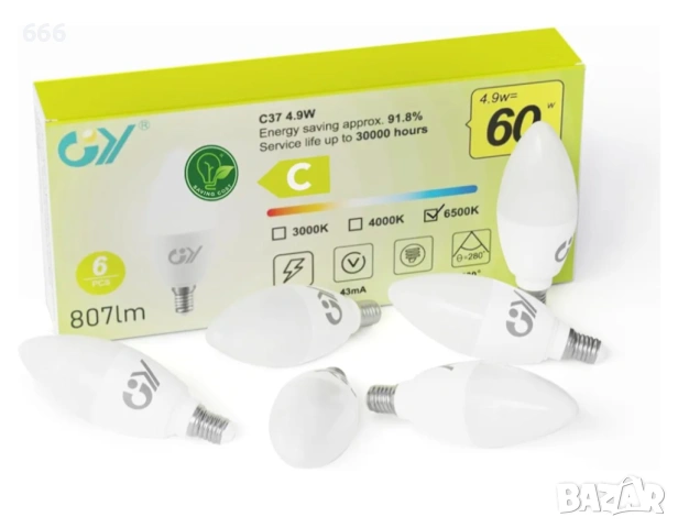 LED крушки, 6 броя