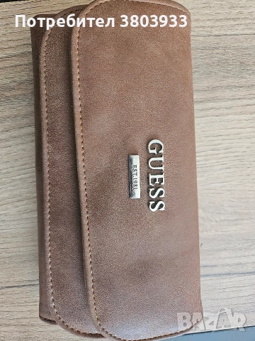 Guess портмоне кафяво