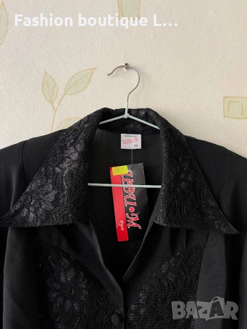 Нова с етикета черна риза с дантелени детайли 🖤 Налични размери M , L , XL 🖤, снимка 2 - Ризи - 54621657