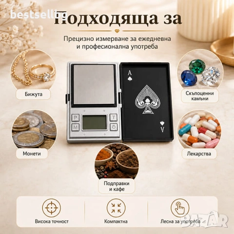 Професионална мини бижутерска електронна везна 0.01 до 200 гр за злато, снимка 3 - Електронни везни - 28967651
