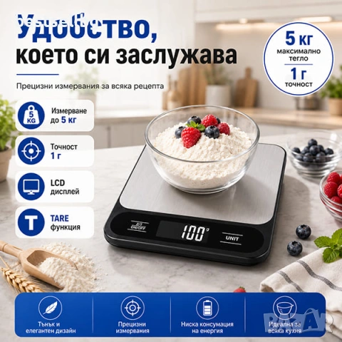 Професионална кухненска везна електронна до 5 кг за кафе храна кухня, снимка 6 - Други - 48389053