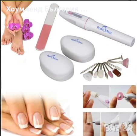 Електрическа пила с накрайници за оформяне на нокти/ к-т за маникю