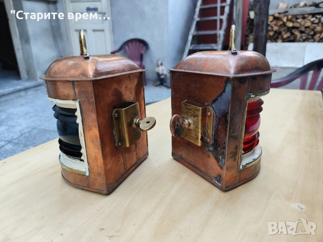 ⚓Чифт Месингови Навигационни Фенери , снимка 10 - Други ценни предмети - 54094608