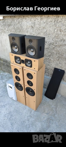 тонколони Jamo + аудио Ресивър Onkyo + субуфер Yamaha , снимка 3 - Тонколони - 54827503