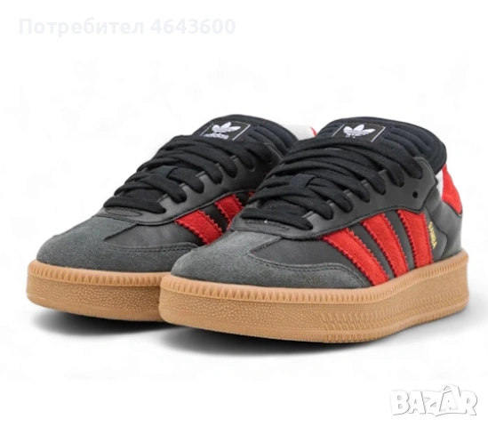 Дамски маратонки adidas Samba XLG Core Black Better Scarlet, снимка 5 - Маратонки - 55219205