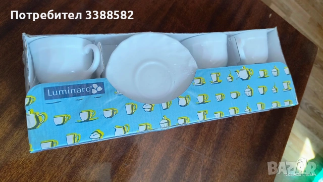 Сервиз за кафе Luminarc – 12 части, нов, снимка 5 - Чаши - 55004175