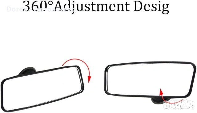 Интериорно огледало за обратно виждане с вакуум - 24 x 6 см, снимка 6 - Аксесоари и консумативи - 54065966