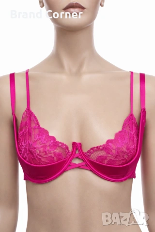 Hunkemöller сутиен - 80D в наситено цикламeно розово с дантела