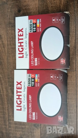 лед LED плафон черен LIGHTEX осветление 