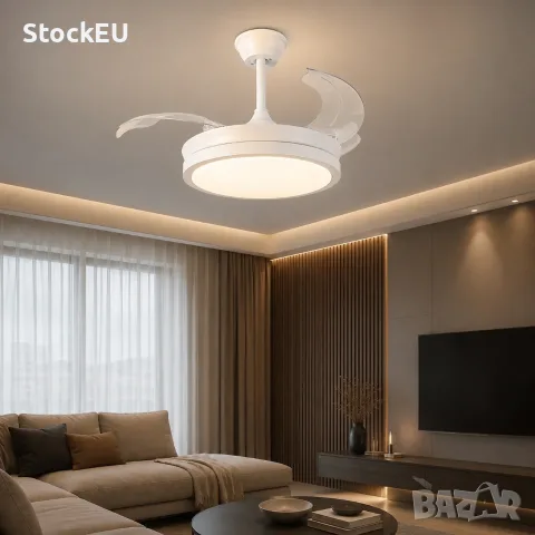 Таванен вентилатор с Led осветление Mmimotec Вентилатор за таван Полилей, снимка 5 - Вентилатори - 55586391