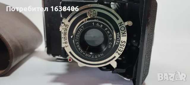 Ретро фотоапарат Zeiss Ikon Nettar (1930-те) с кожен калъф, снимка 2 - Други ценни предмети - 55414554