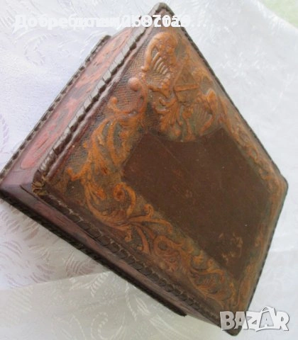 Табакери: стара дървена кутия, хумидор, метал, кожа, кожена, антика, снимка 12 - Антикварни и старинни предмети - 31812766