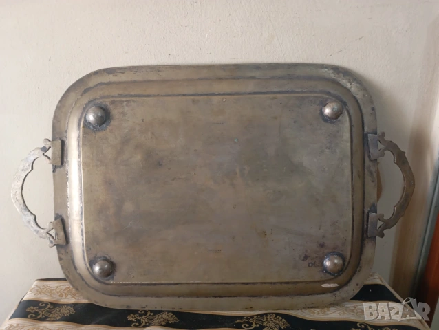 Посребрена викторианска табла,поднос, снимка 5 - Други ценни предмети - 54125459