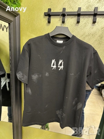 🔥 Овърсайз тениска “44” – черно/бежово – 20€, снимка 5 - Тениски - 54367824