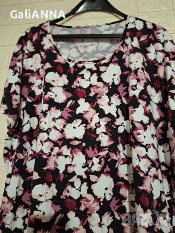 СТРАХОТНА ЦВЕТНА БЛУЗКА 3XL-4XL, снимка 2 - Туники - 55166726