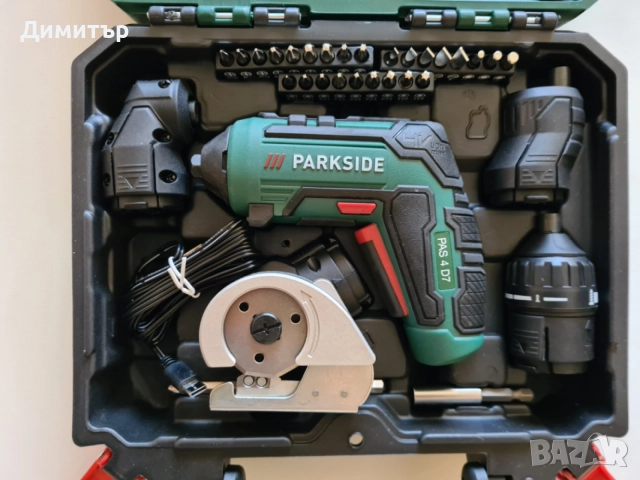 Чисто нова акумулаторна отвертка Parkside 4V с приставки, снимка 3 - Винтоверти - 55104297
